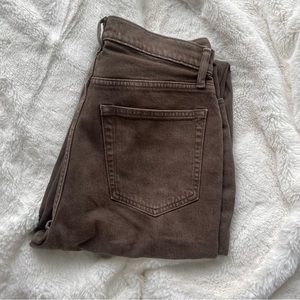 Abercrombie and Fitch brown denim the 90s straight ultra high-rise curve love 30